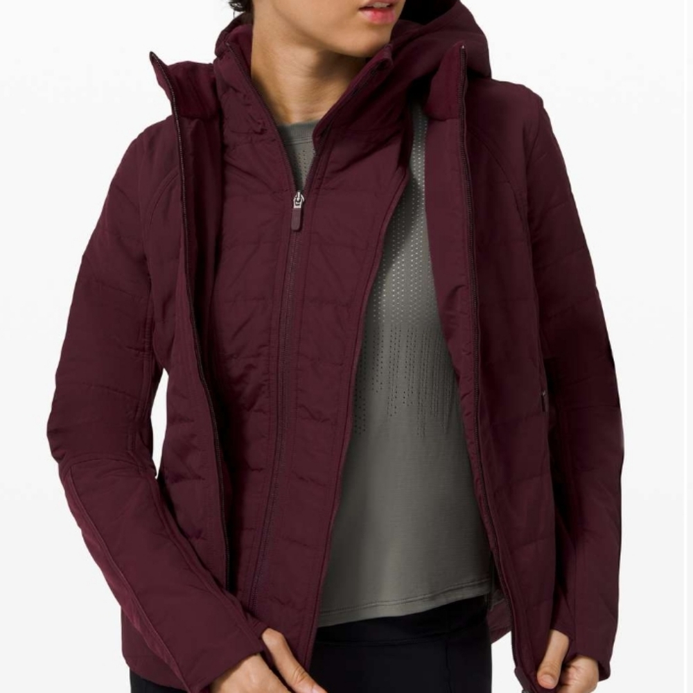 Lululemon Another Mile Jacket 8 Quilted Insulated Cassis - Picture 4 of 16